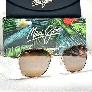 NEW Maui Jim MOON DOGGY Gold Tort POLARIZED HCL Bronze Lens Sunglass H874-16 Uni